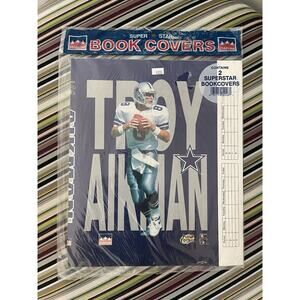 NFL Super Star Troy Aikman Book Cover‎ 2 Pack Starline Football Vintage NIP 90’s
